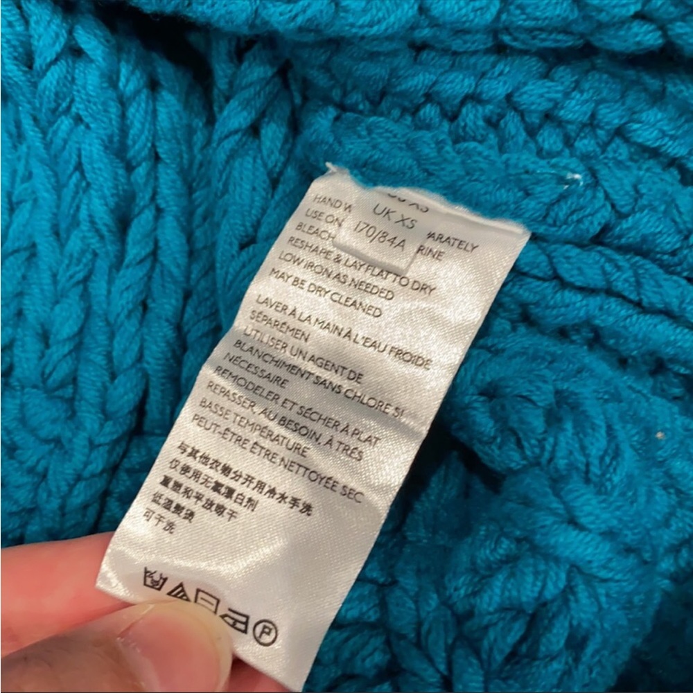 FREE PEOPLE My Only Sunshine Sweater Torquoise NWT - Picture 8 of 11